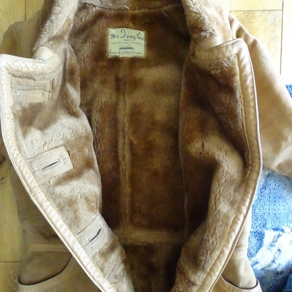 VINTAGE MC DOUGLAS PARIS SHERLING LINED SEUDE COAT - Picture 2 of 4